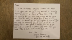 Taco Bell Handwritten Note!